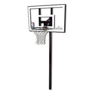 Баскетбольная стойка Spalding Silver 44" Rectangle Polycarbonate 88596CN