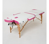 Массажный стол раскладной RelaxLine Colibri (FMA3011A-1.2.3) белый/розовый