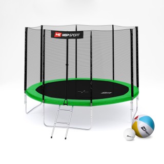 Батут Hop-Sport с внешней сеткой 4 ноги 305 см green Батут Hop-Sport с внешней сеткой 4 ноги 305 см green