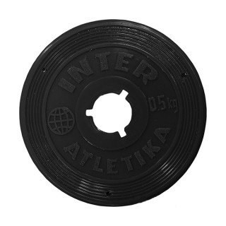Диск InterAtletika SТ 520-1 0,5 кг черный Диск InterAtletika SТ 520-1 0,5 кг черный