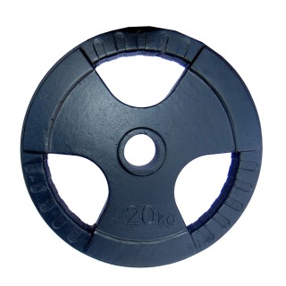 Диск для штанги с хватами GoodLift 20 кг ДТ20Ч31 черный