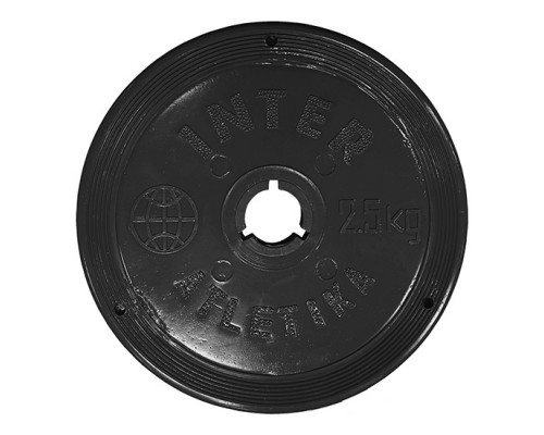 Диск InterAtletika SТ 520-3 2,5 кг черный