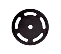 Диск E-Z олимпийский обрезиненный Foreman Roezh 15 кг черный