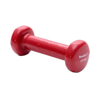 Гантель HouseFit D086-0,5 с виниловым покрытием 0,5 кг красный