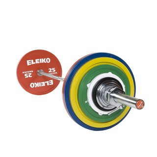 Штанга Eleiko в сборе для соревнований по пауэрлифтингу 185 кг цветная 3000228