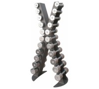 Стойка с набором гантелей хромированных Xline R XR410 (0,5 - 10 кг)