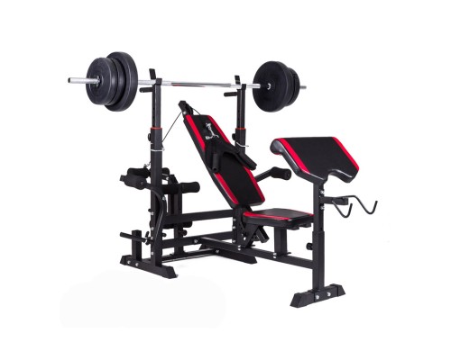 Набор Hop-Sport Premium HS-1075 74 кг со скамьей, тягой и партой