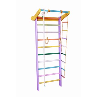 Шведская стенка Babygrai Белка 225см с веревочным набором Шведская стенка Babygrai Белка 225см с веревочным набором