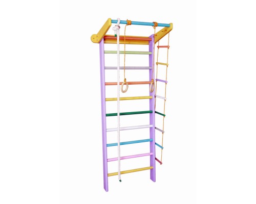 Шведская стенка Babygrai Белка 225см с веревочным набором