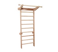 Шведская стенка Babygrai 225 см с турником с широким хватом из бука