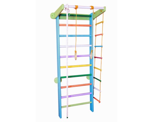 Шведская стенка Babygrai Дельфин 225см с веревочным набором