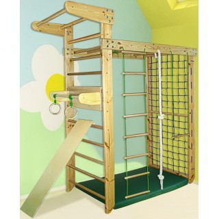 Спортивный комплекс Irelle Универсальный 240см (рукоход, турник, доска для пресса) сосна